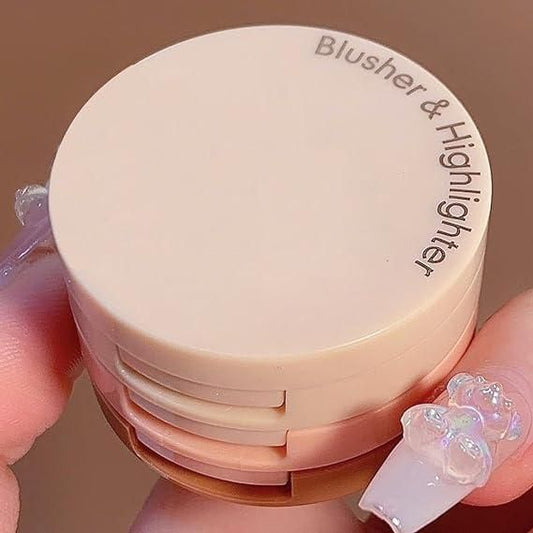 3 in1 Face Blusher + Highlighter Palette